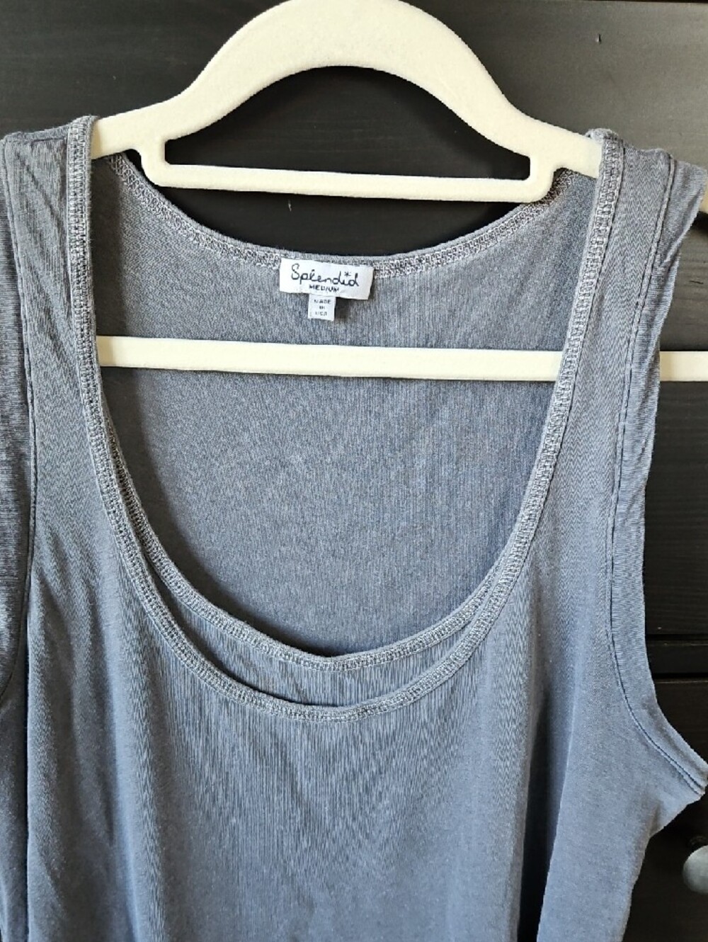 Splendid Slate Blue Sleeveless Midi Dress - Picture 3 of 5